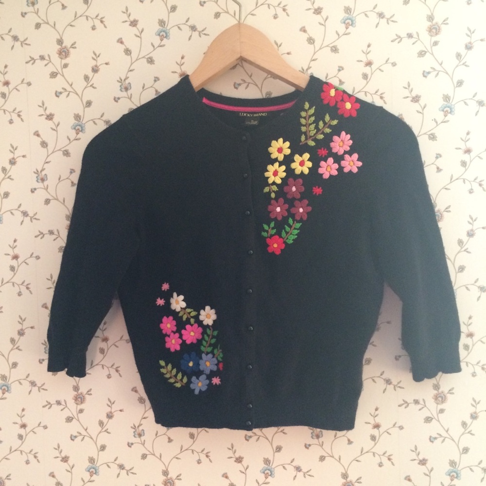 Lucky Embroidered Cardigan